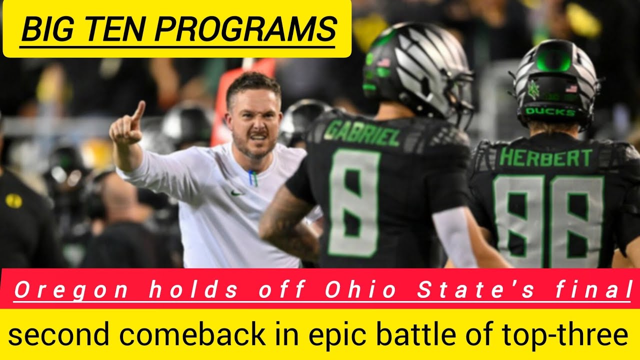 BREAKING NEWS: Just In: Oregon Holds Off Ohio State’s Final-Second Comeback in Epic Battle of Top-Three Big Ten Programs and…