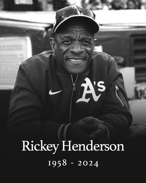 RIP: Rickey Henderson, Baseball Hall of Famer and MLB’s all-time stolen bases leader, has passed away at the age of 65 due to……