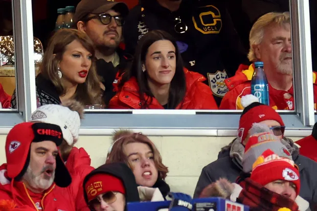 Travis Kelce and Taylor Swift fans adamant Caitlin Clark ‘is going to the wedding’ after spotting her act at Chiefs game…