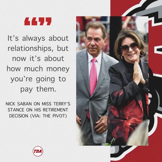 Breaking: Nick Saban revealed Miss Terry’s opinion on his decision to retire… Read More