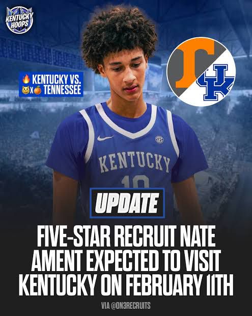 “Five-Star Prospect Nate Ament Witnesses Kentucky’s Dominance: Attends Both Victories Over Tennessee – Is Big Blue Nation Winning His Favor……