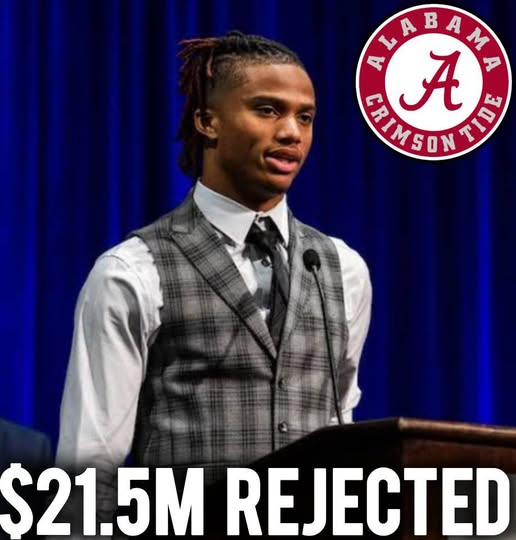 Unprecedented Rejection: Alabama Crimson Tide WR Ryan Williams rejects a massive $21.5 Million NIL offer from Tennessee Vols, prioritizing team loyalty over financial gain. In a brief statement released by Alabama Football Athletics, Williams said…