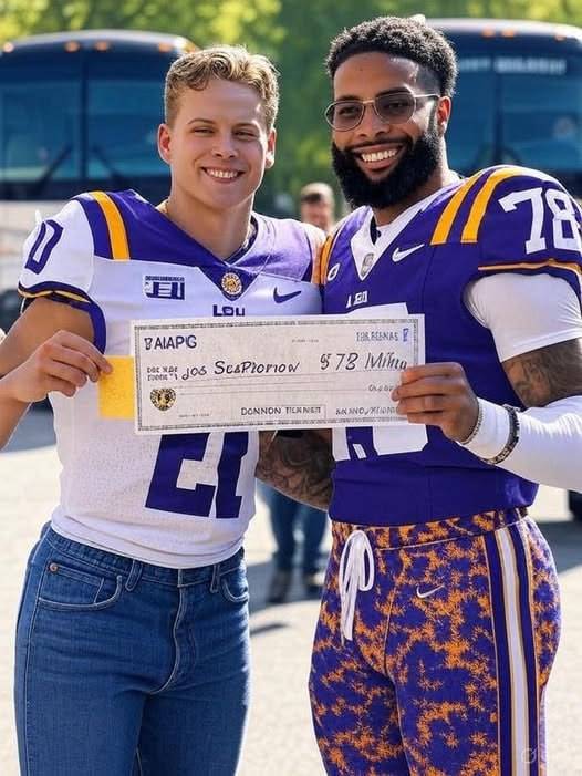 Good News: Two Legends Odell Beckham Jr. and Joe Burrow just made a spectacular play by giving the LSU Tigers $78 million and three… See more…..