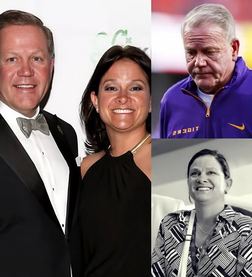 Sad News: Just 30 Minutes Ago in Baton Rouge, Louisiana — At Age 55, LSU Coach Brian Kelly’s Family Releases Urgent and Heartbreaking Update About His Wife’s Health Condition. Brian Kelly’s wife, Paqui Kelly, has been diagnosed with a severe health issue, leaving the family devastated. With tears in his eyes, Coach Kelly expressed the difficulty of seeing his wife, the family’s pillar of strength, struggle. Fans have flooded social media with support, offering prayers during this tough time. Details in comment