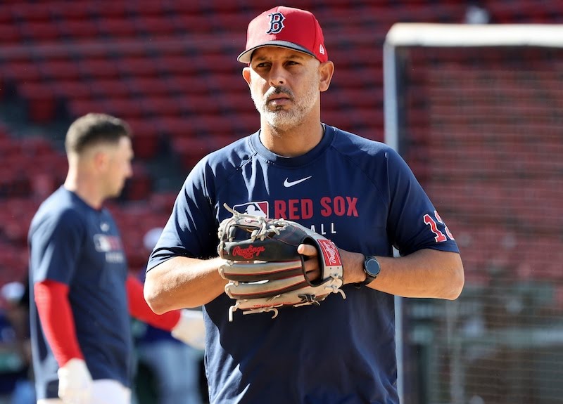 Red Sox’ Alex Cora reacts to criticism on Rafael Devers’ willingness to play 1B for Giants