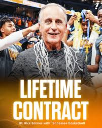 CONGRATULATIONS: Rick Barnes signs lifetime contract with Tennessee, committing to coach Volunteers for the rest of his career… See more below
